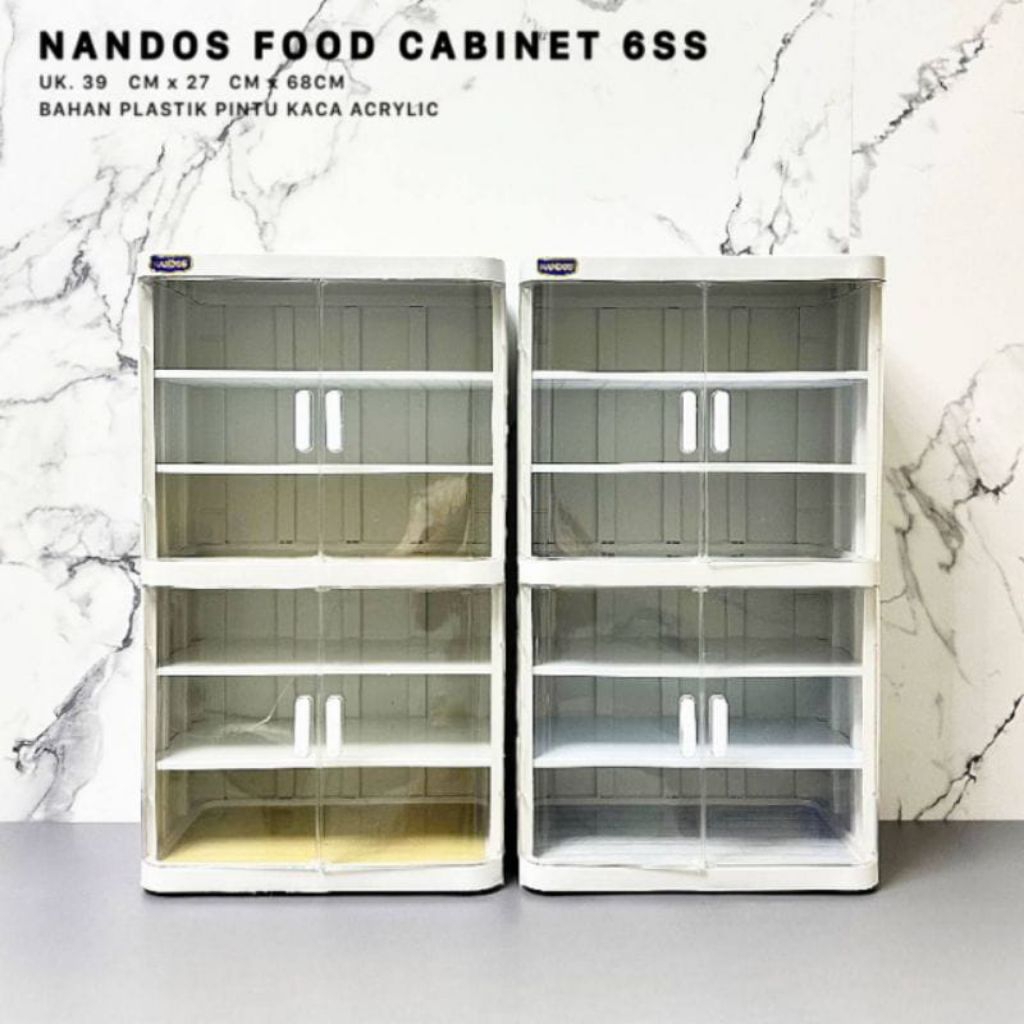 Food Cabinet NANDOS 6 Susun - Rak Plastik Serbaguna - Tempat Penyimpanan Makanan & Kosmetik Tempat O