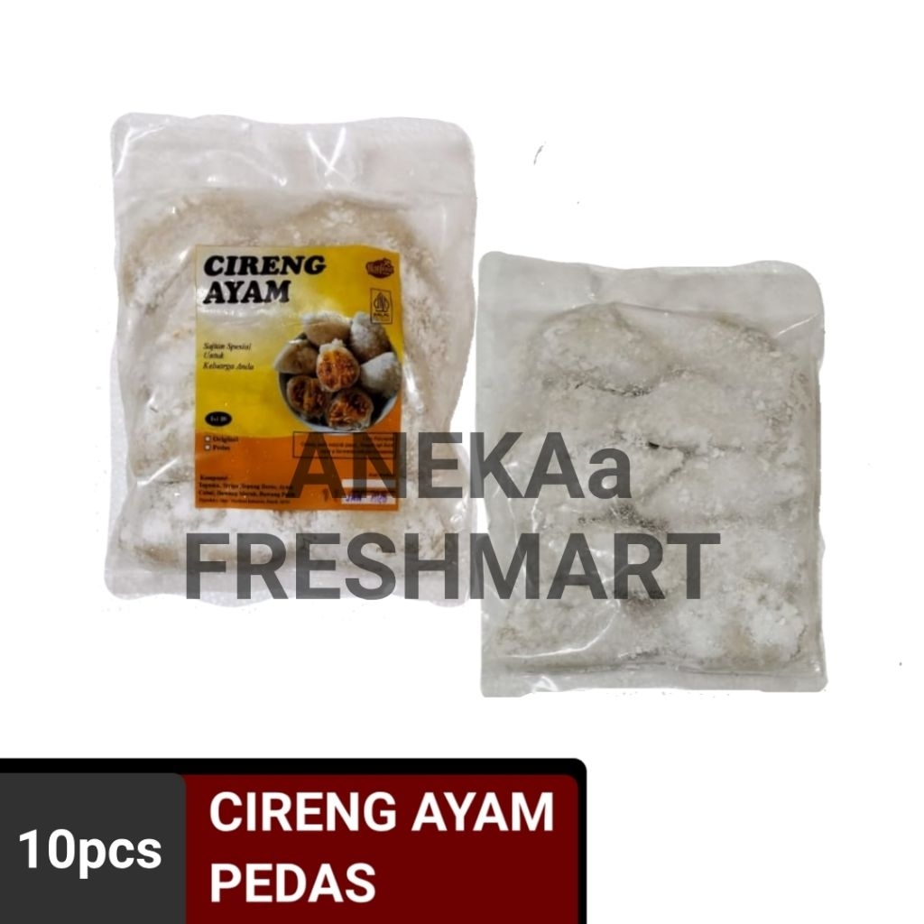 

CIRENG AYAM PEDAS ISI 10PCS FROZEN FOOD CIRENG PEDAS CIRENG AYAM