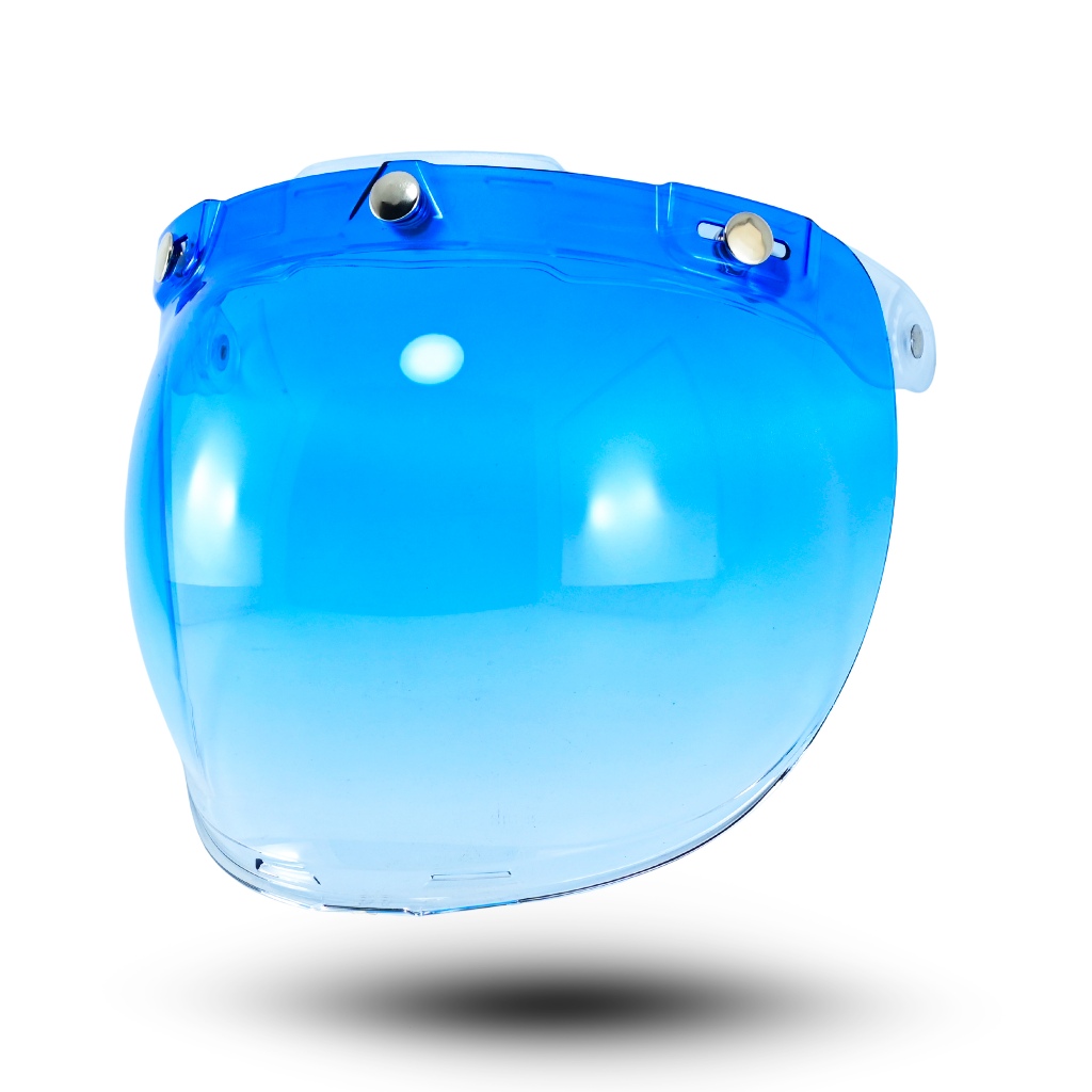 Kaca Bogo Retro Cembung Iridium Silver/Blue Kaca Bubble