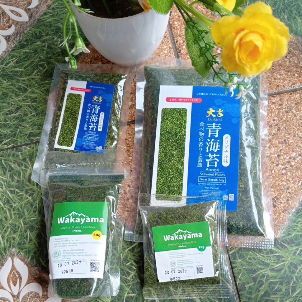 

Aonori 10gr 50gr bubuk rumput laut nori powder aonori taburan takoyaki okonomiyaki mentai bumbu rumput laut keripik seaweed halal sale promo