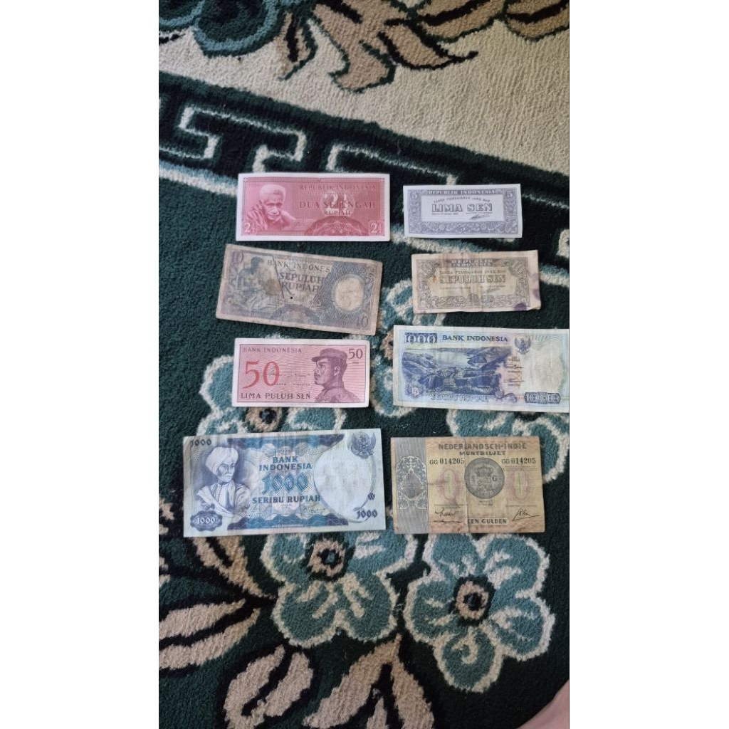 SALE KOLEKSI 1000 DIPONEGORO / EEN GULDEN MUNTBILJET