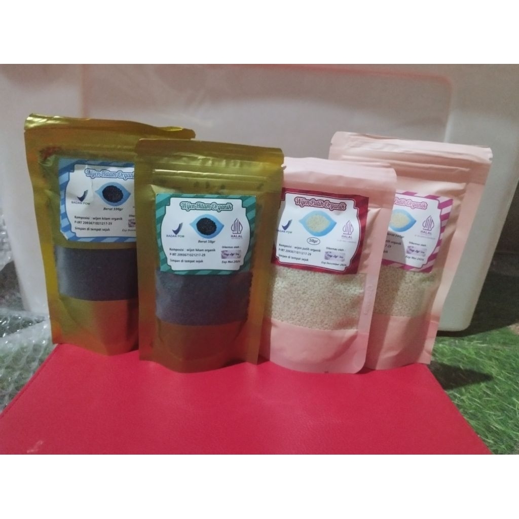 

Biji wijen putih wijen hitam 50gr 100gr topping kimbap sushi organic white sesame black seed premium quality murah halal promo murah