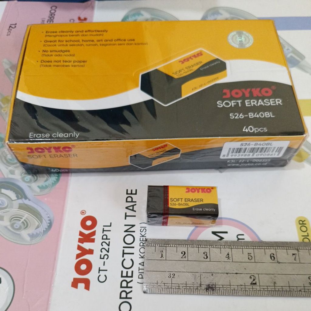 

penghapus pensil stip eraser tip x joyko B40 white and black