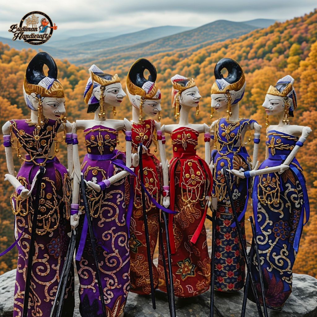 Wayang Golek Coupe Arjuna & Srikandi Uk 35cm (1set isi 2pcs)