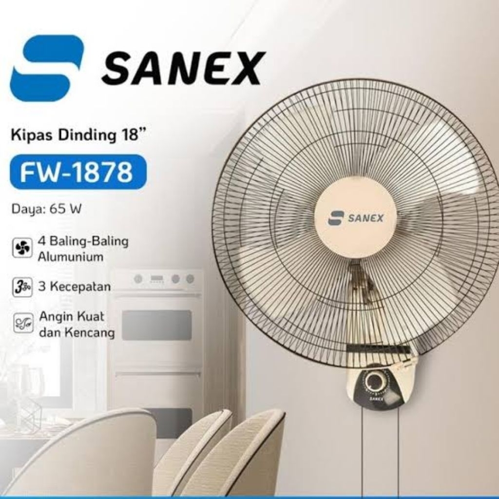 Kipas Angin Dinding Sanex FW-1878 FW-1879 Wall Fan Sanex 18 Inch FW 1878 FW 1879 Kipas Angin Tempel 