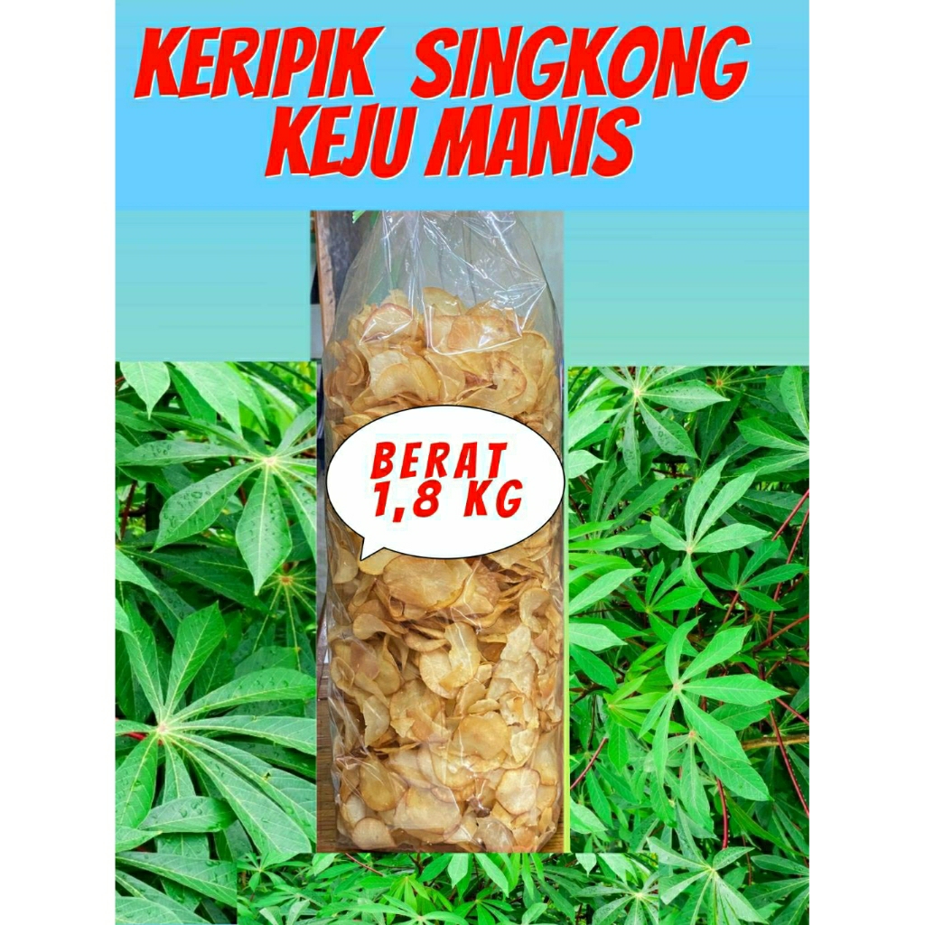 

KERIPIK SINGKONG JAGUNG MANIS KEMASAN BALL BERAT : 1,8