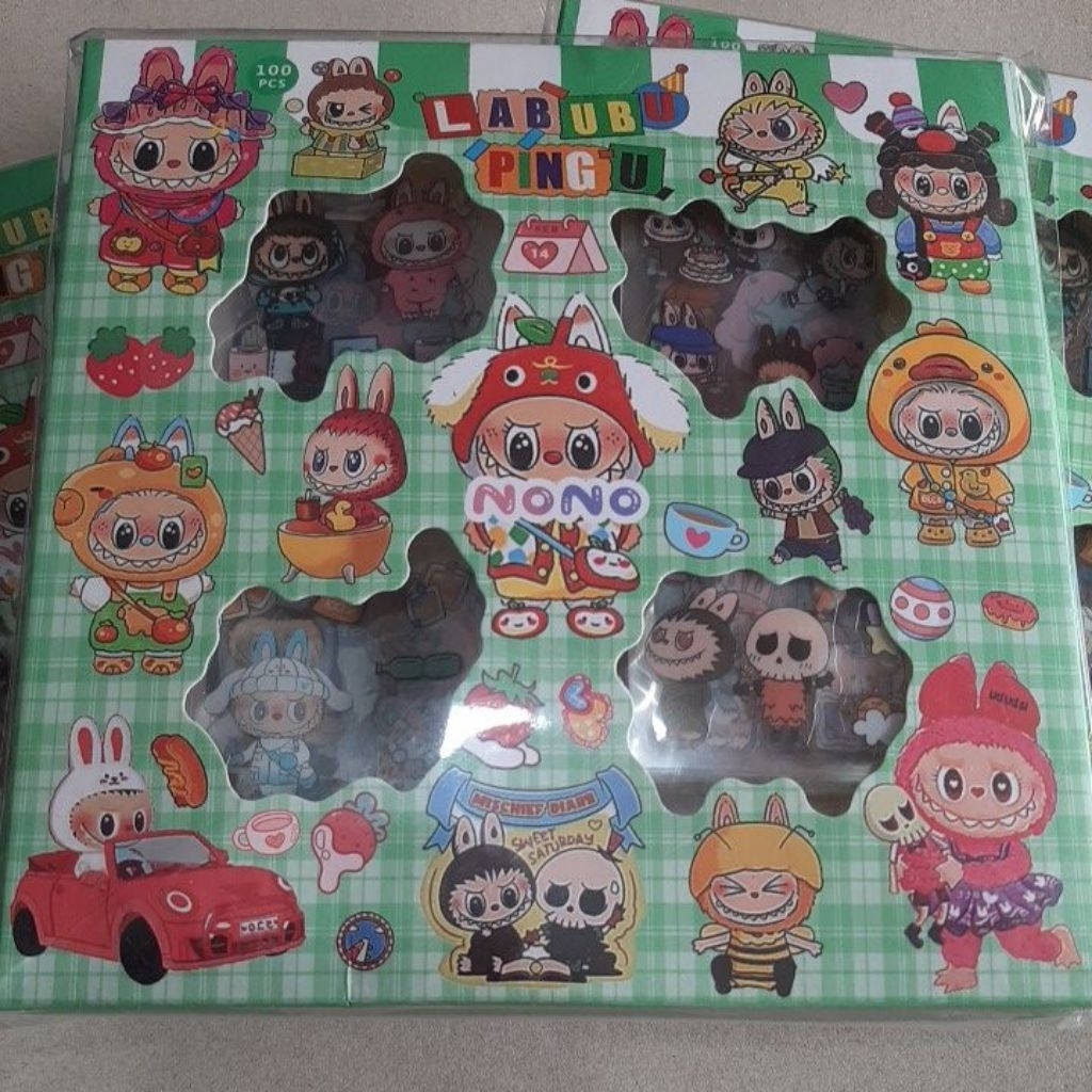 

stiker labubu kotak isi 100 pc