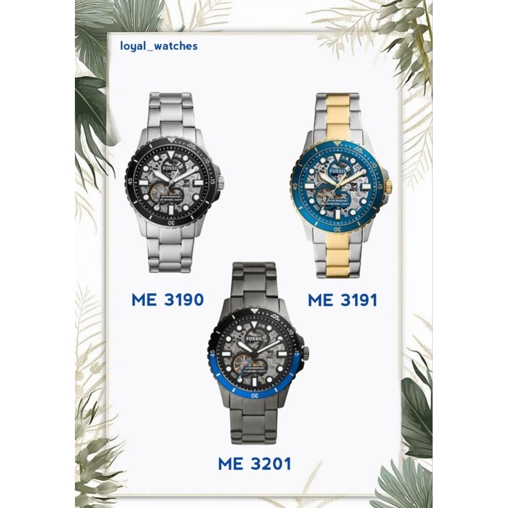 JAM TANGAN PRIA AUTOMATIC RANTAI TYPE ME3190, ME3191, ME3201