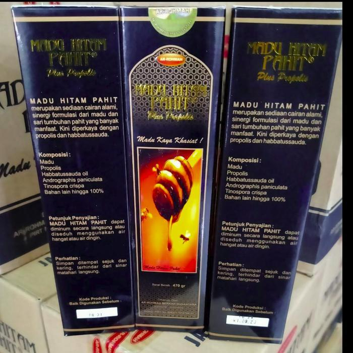 

Madu Hitam Pahit Ar Rohmah Plus Propolis Original
