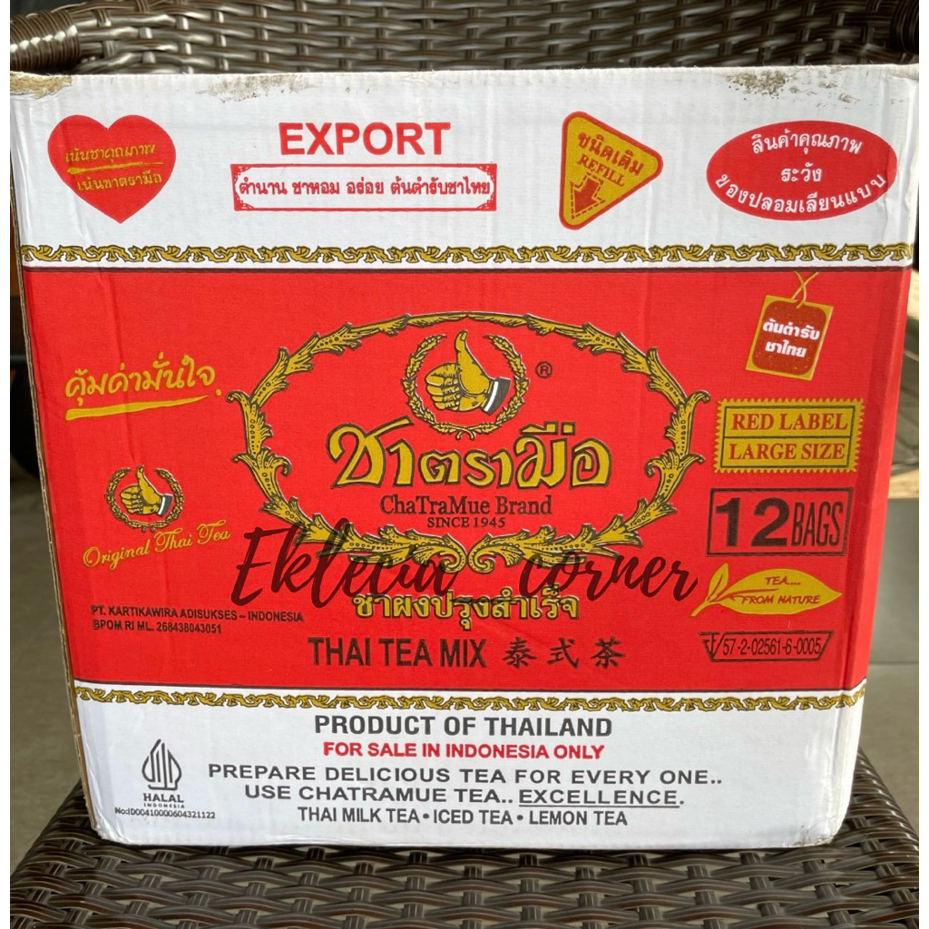 

Thai Tea Original Chatramue Kartonan ( isi 12pc) BPOM