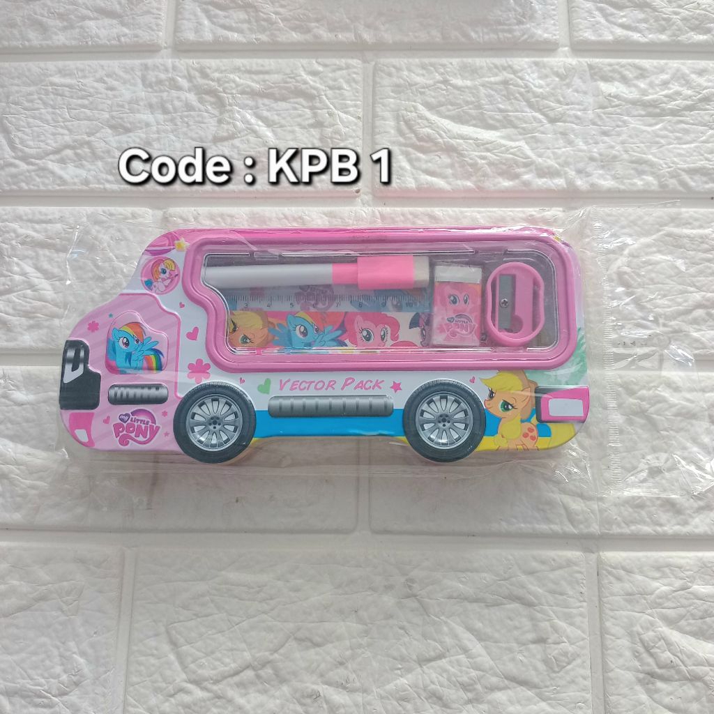 

INDAH JAYA STORE | TEMPAT KOTAK PENSIL BESI FREE SET ATK MOTIF PONY & MERMAID