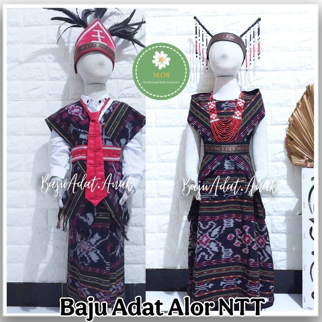 BAJU ADAT ALOR NTT ANAK PEREMPUAN | BAJU ADAT ALOR NTT ANAK LAKI-LAKI | BAJU TRADISIONAL SUKU ALOR N