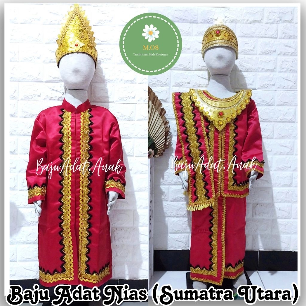 BAJU ADAT NIAS ANAK LAKI-LAKI | BAJU ADAT NIAS ANAK PEREMPUAN | PAKAIAN ANAK SUKU NIAS | BAJU TRADIS