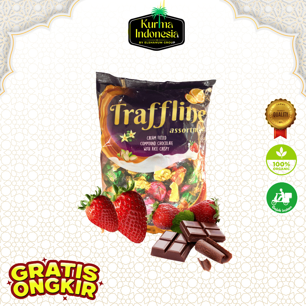 

Coklat Turkey 1 Pcs Varian Strawberry - Coklat Arab BrandTruflle Strawberry - Kurma Indonesia