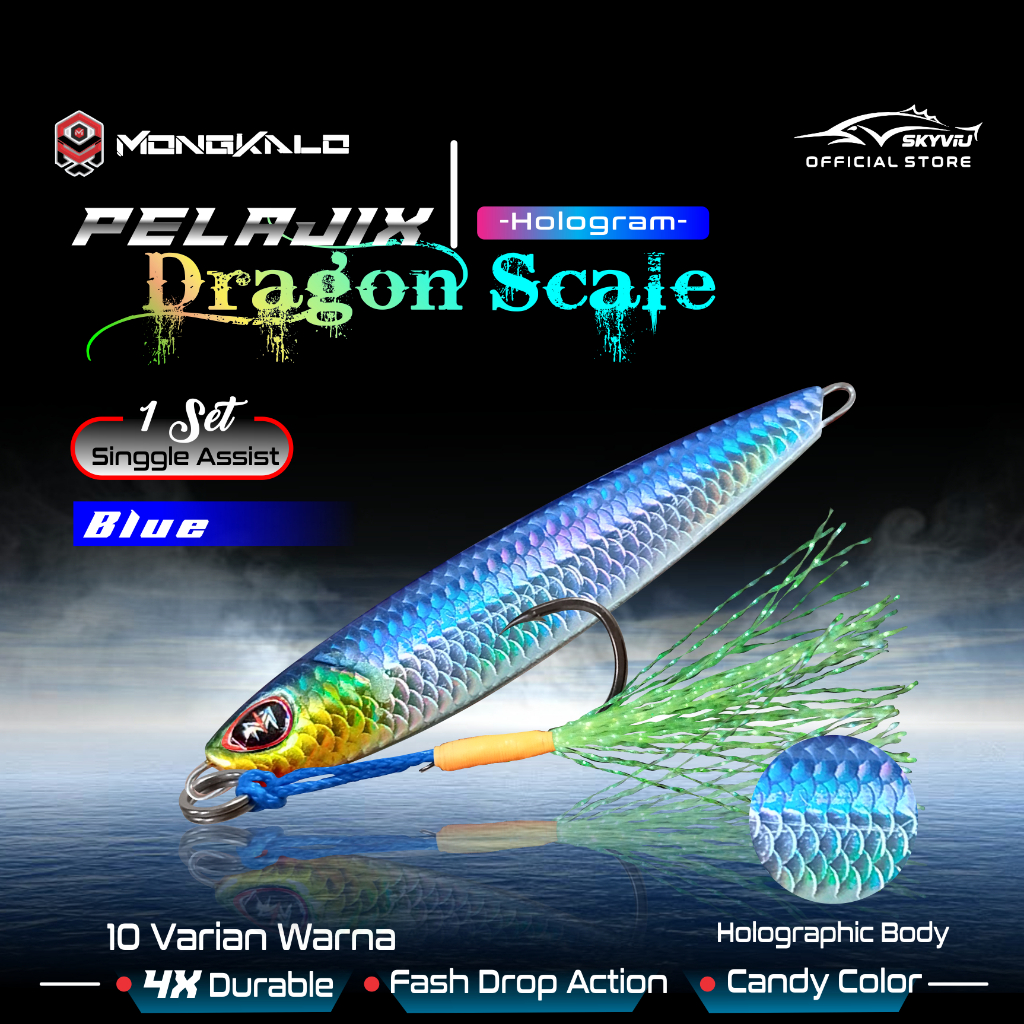 Mongkalo Pelajix Sisik-Kecil noGID noMotif Candy 30 Biru