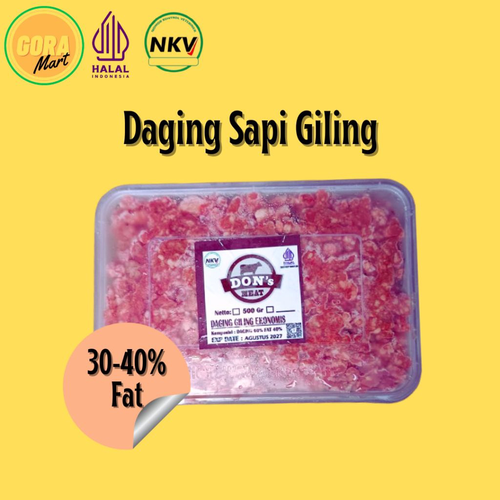 

Daging Sapi Giling 30-40% fat/ Daging giling (Halal dan NKV)