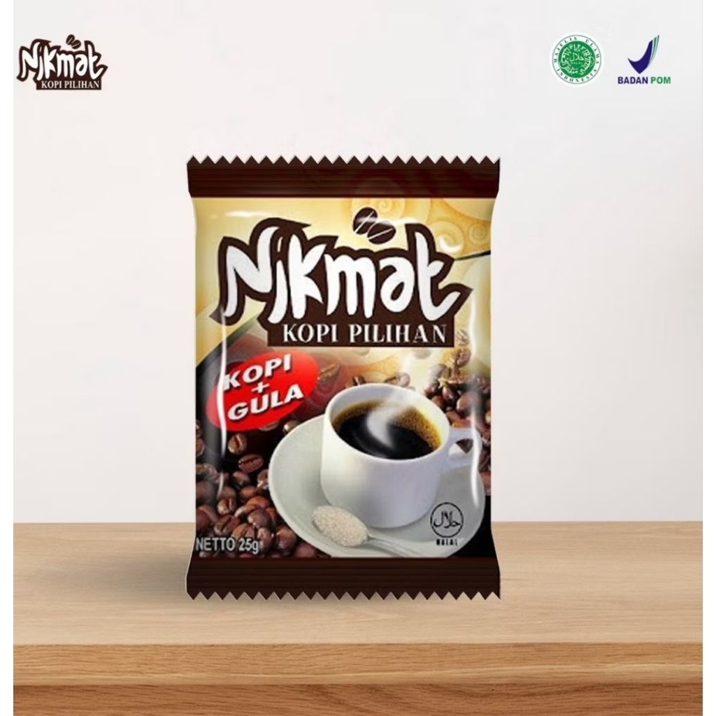 

kopi nikmat kopi + gula 1 pak isi 20 pcs