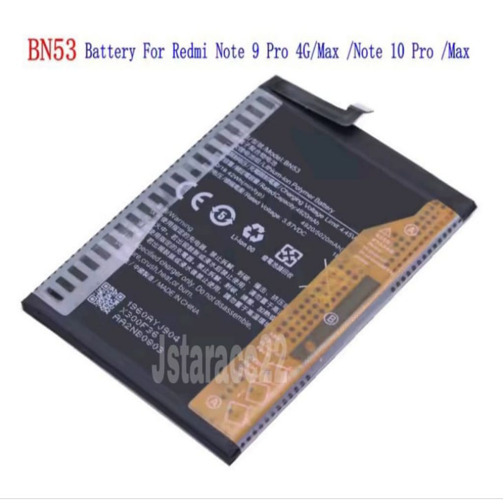 BATRE BATERAI XIAOMI REDMI NOTE 9 PRO BN53 ORIGINAL NEW 5020MAH BATTERY ORI