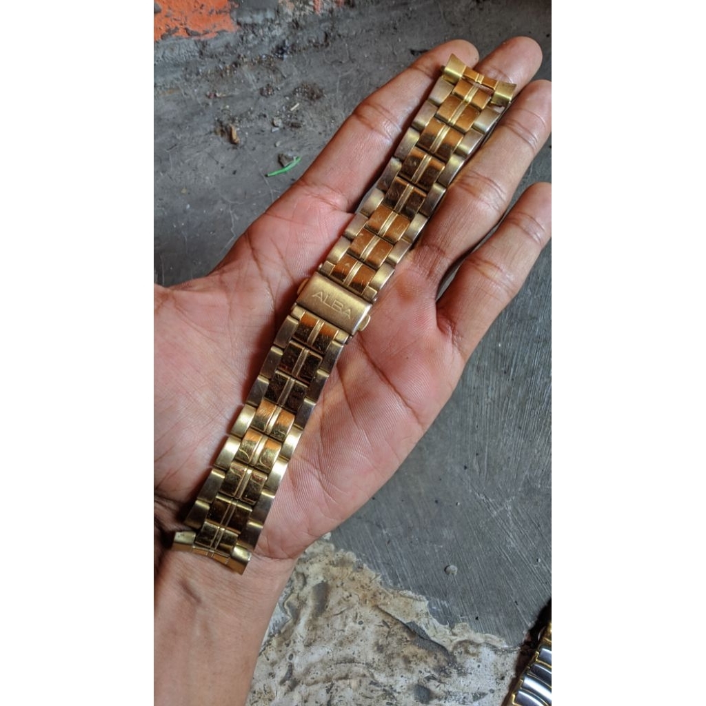 STRAP/RANTAI ALBA GOLD 20MM SECOND ORIGINAL