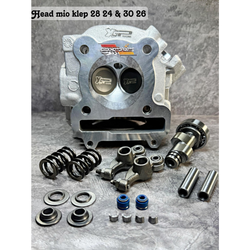 CYLINDER HEAD KOP MIO RUBAHAN KLEP 28 24 / 30 26 SET NOKEN AS RACING