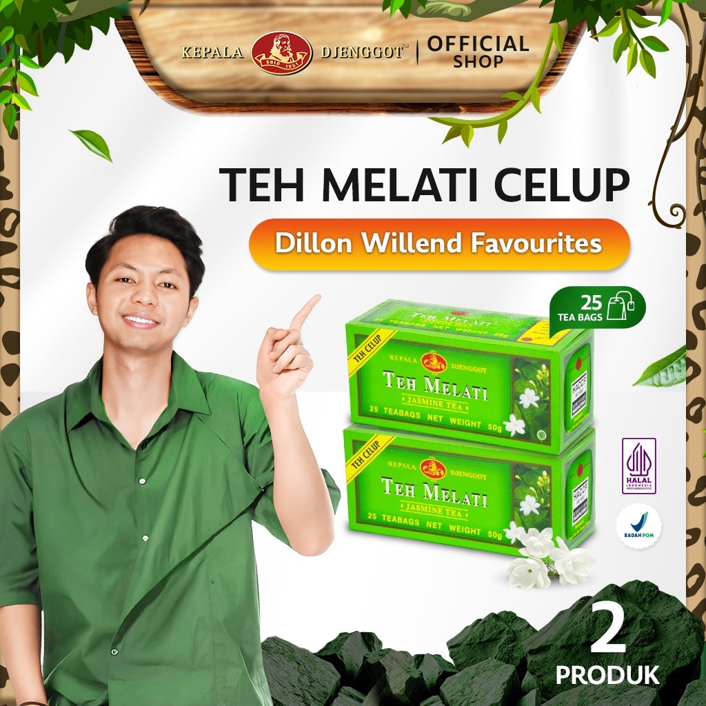 

Kepala Djenggot Teh Melati Celup 50gr x 2 pcs - Teh Melati Celup