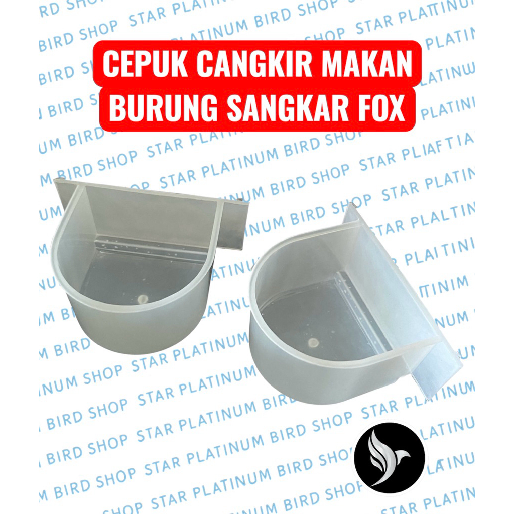 CEPUK WADAH TEMPAT MAKAN MINUM SANGKAR BURUNG FOX LOVEBIRD KENARI