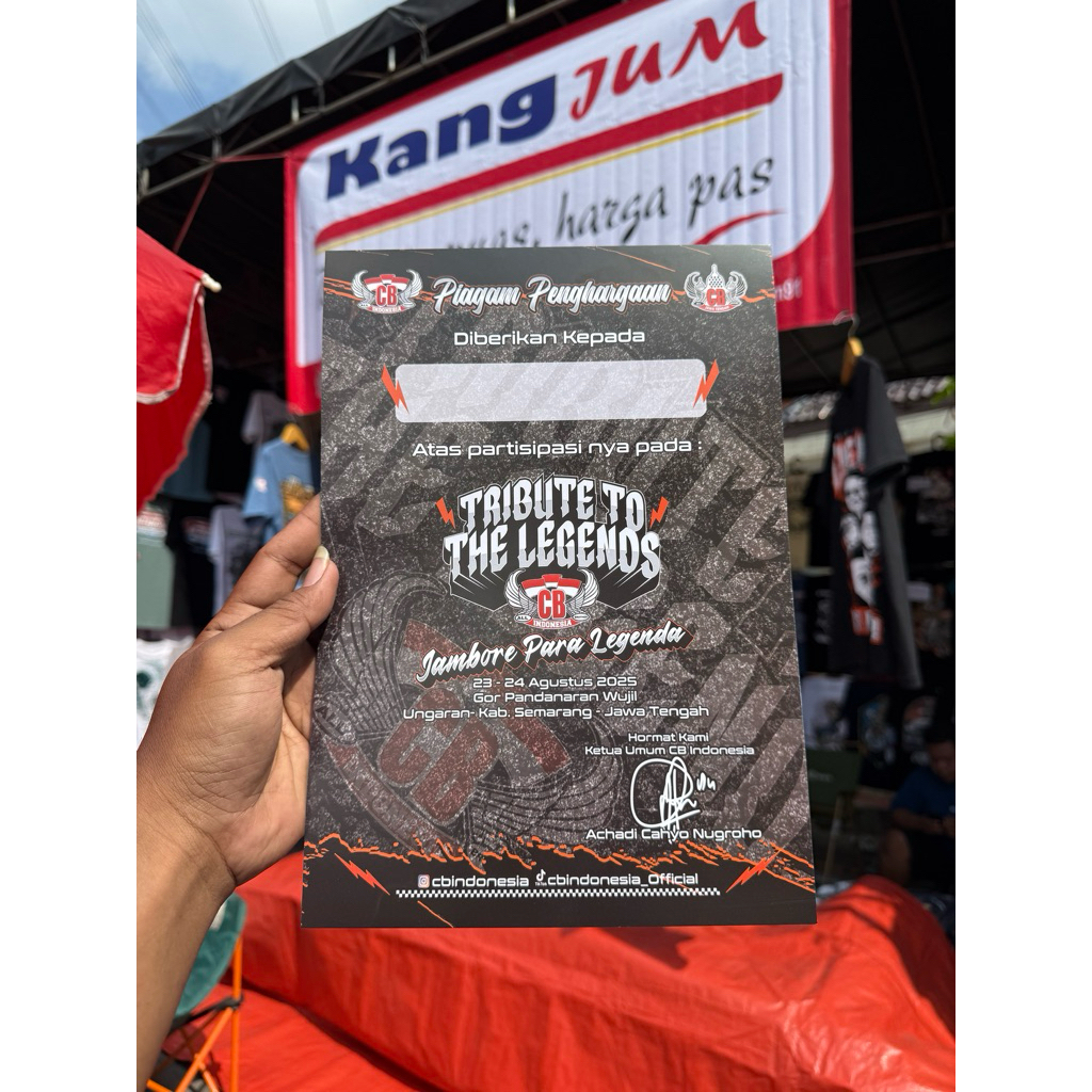 Piagam Acara-Acara CB Free Stiker