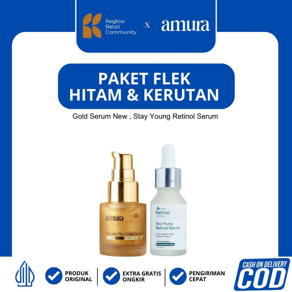 AMURA PAKET FLEK HITAM & KERUTAN - Anti Aging dan memudarkan flek hitam