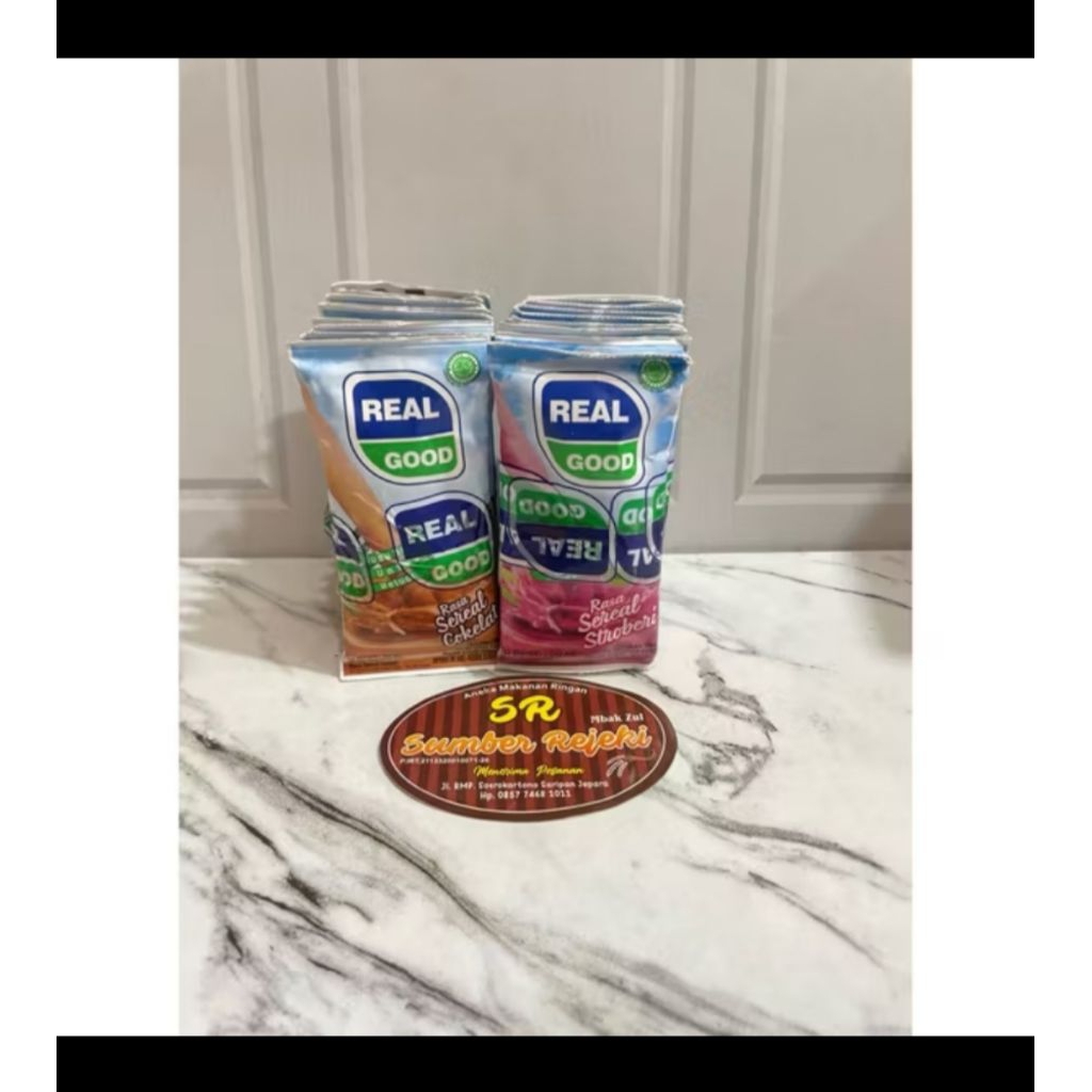 

Real Good susu bantal 50ml - perpak isi 10 | susu praktis untuk anak & dewasa