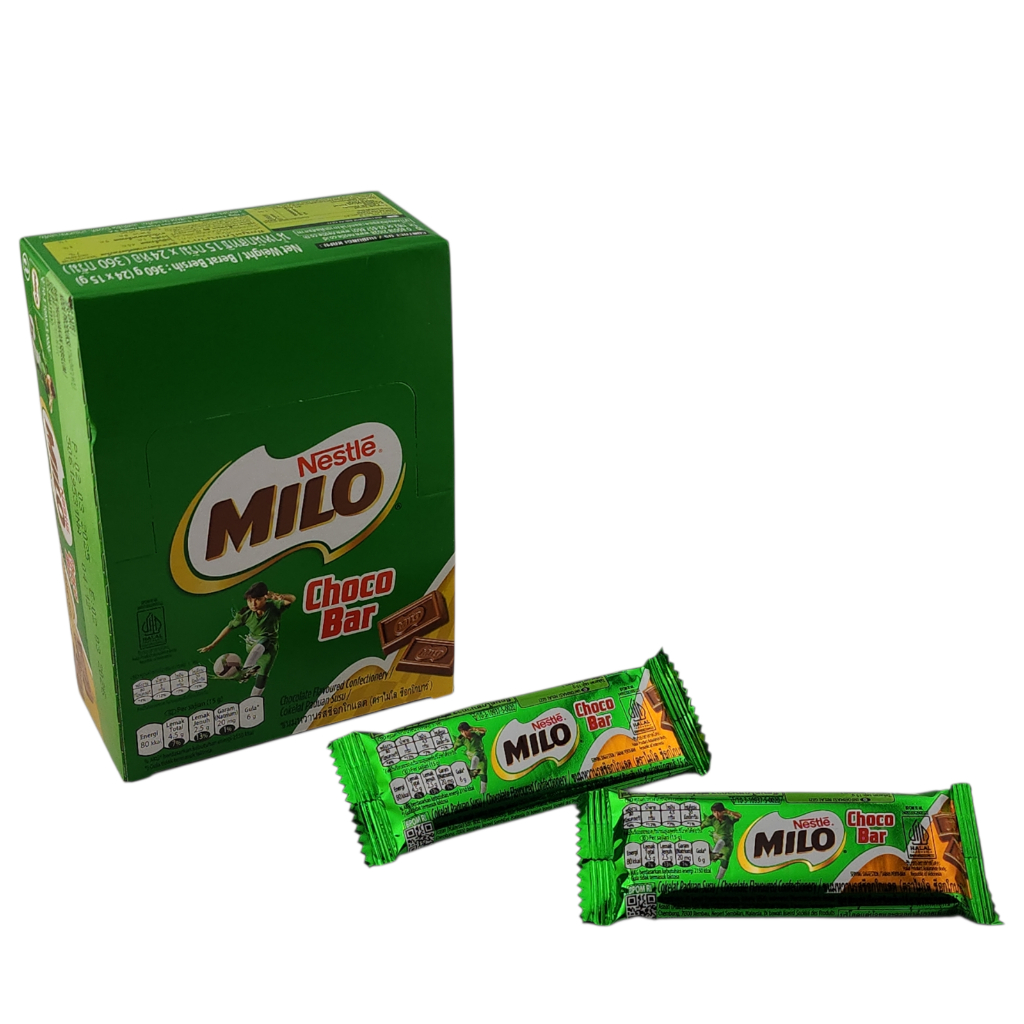 

Milo Choco Bar BOX Cokelat Bar Milo - Netto 15 gram x 24 pcs