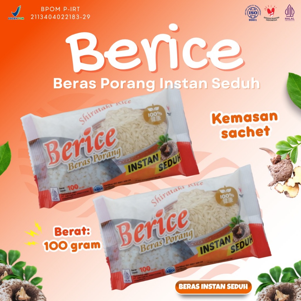 

Berice Beras Porang Seduh Kemasan 100 Gram