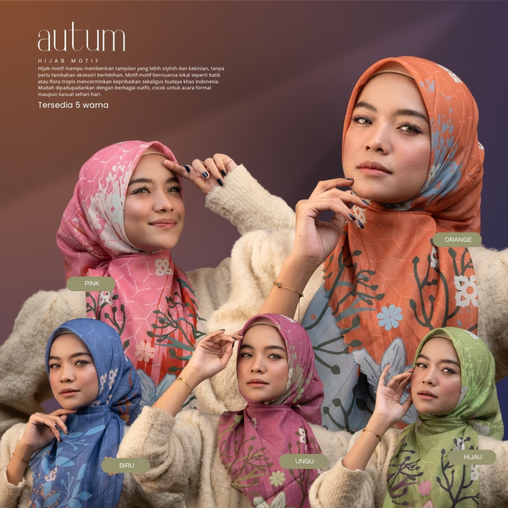 Kerudung Hijab Motif Printing Metal Logo Varisha #1