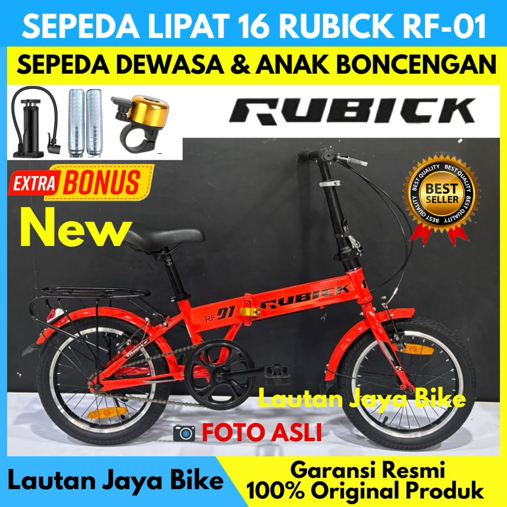 Sepeda Lipat 16 Rubick RF 01 Sepeda anak dewasa Boncengan