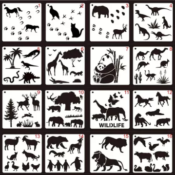 

Plastik Stensil Motif Animals Dekoratif 15x15cm - Harga untuk 1pcs Stensil - SAS