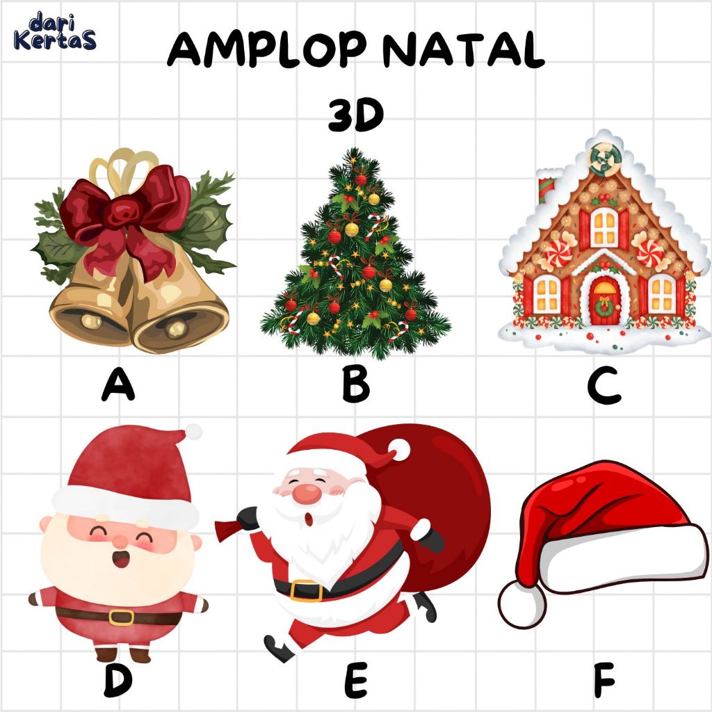 

AMPLOP NATAL 3D // ANGPAO NATAL // AMPLOP NATAL CUSTOM