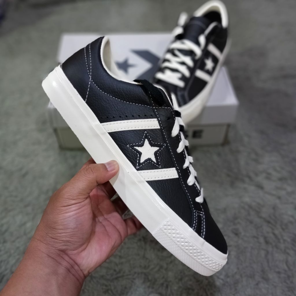 Converse One star Academy Pro OX leather black egret BNIB original resmi MAP