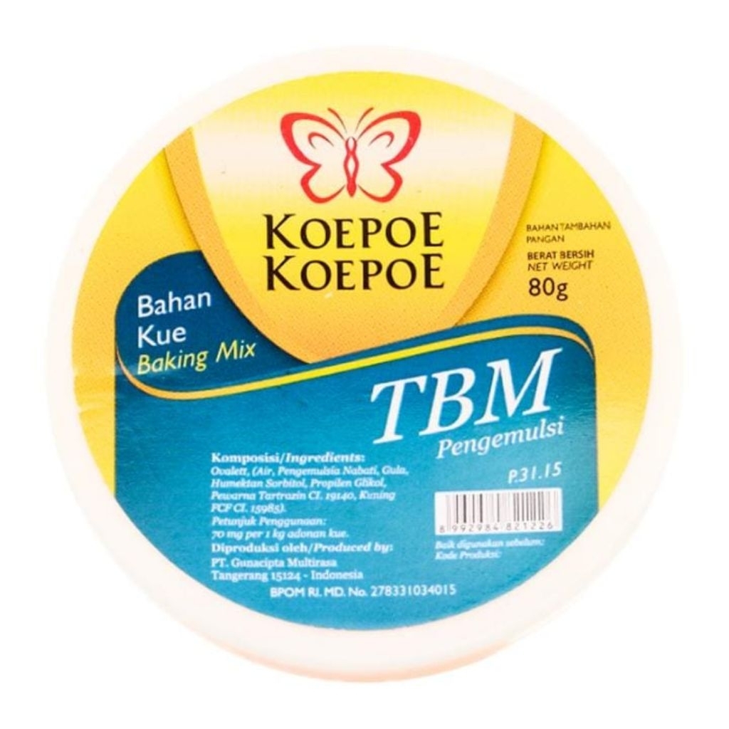 

Koepoe Koepoe TBM Pengemulsi Bahan Kue 80 g
