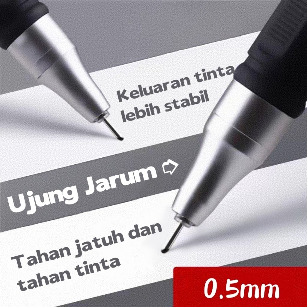 

paket hemat!! 5-10pcs pena gel bolpoint pulpen bulpen alat tulis serbaguna tinta anti macet 0,5mm