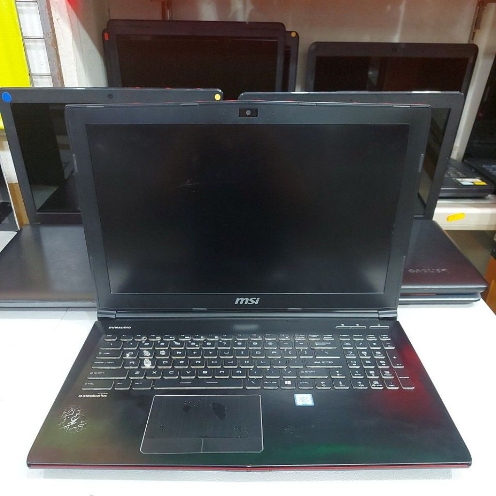 Laptop MSI MS-16JB Core i7 gen 7 NVIDIA GEFORCE GTX Jual kondisi seperti ini mati total tanp ram tan