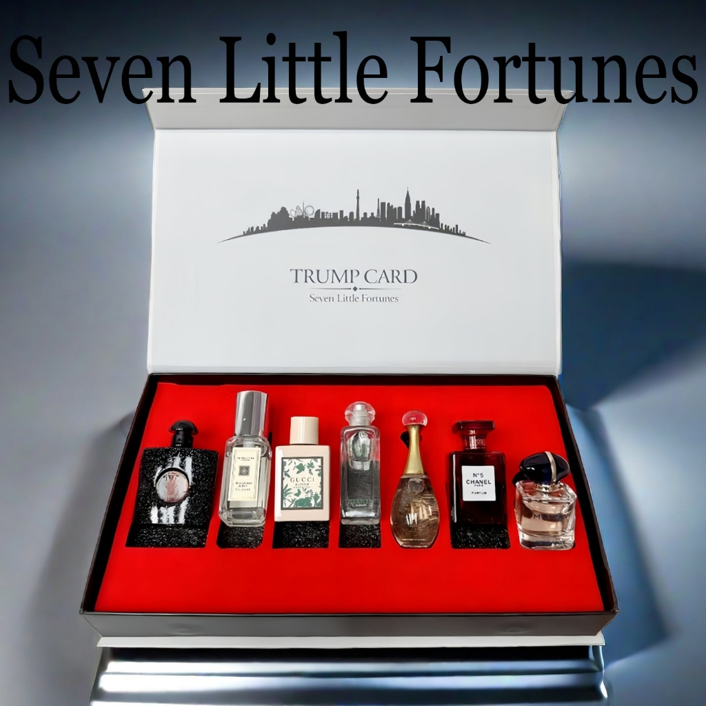 Seven Little Fortunes Sample 7.5ML Parfum Set / Dior J'adore D'eau / Gucci Bloom EDT/ Chanel No.5 L'