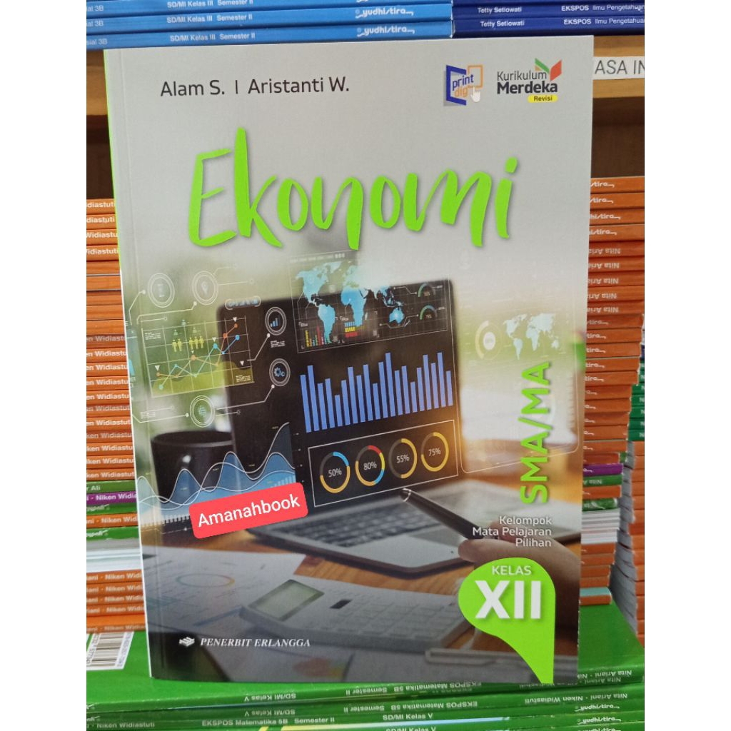 Buku Ekonomi SMA Kelas 12 Revisi Kurikulum Merdeka Erlangga