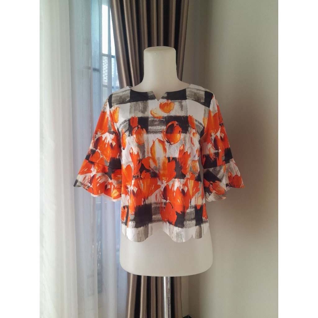 Blouse Floral, Floral Top, Blouse Bunga