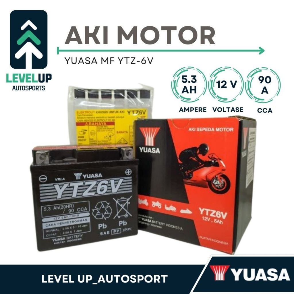 YUASA YTZ6V 12V 5Ah aki motor