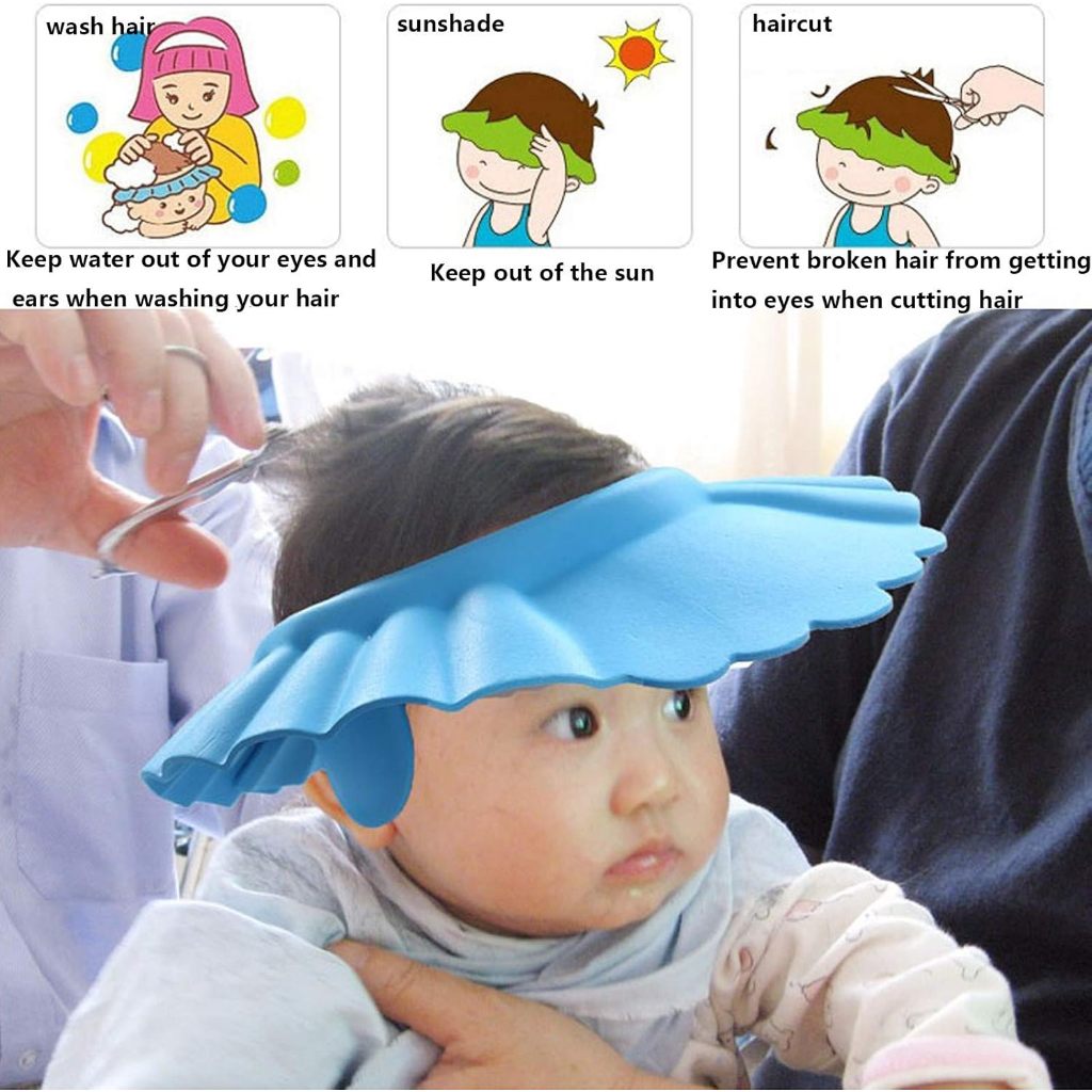 TOPI Mandi Bayi & Anak SHOWER CAP kids & baby Pelindung Mata dan Wajah Saat mandi Keramas chn