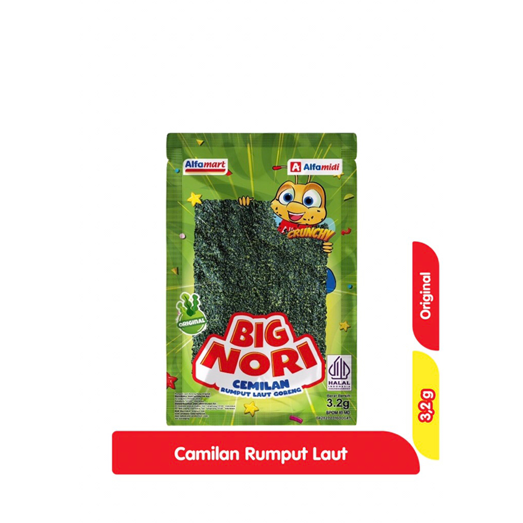 

Alfamart Big Nori Cemilan Rumput Laut Goreng Original 3.2 g