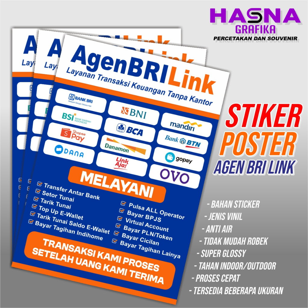 

STIKER VINYL ETALASE PENGUMUMAN BRILINK / STICKER BRILINK