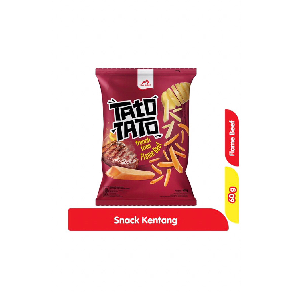 

Dua Kelinci Tato Tato Snack Kentang Flame Beef 60 g