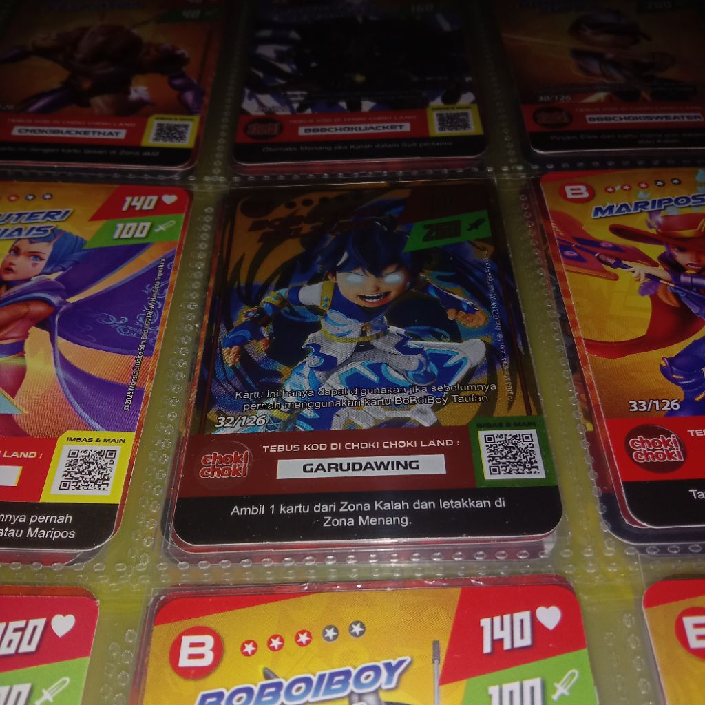 [HARGA SATUAN] Kartu 32/126 SR Boboiboy Beliung — Choki Choki Monsta Galaxy Card Indonesia