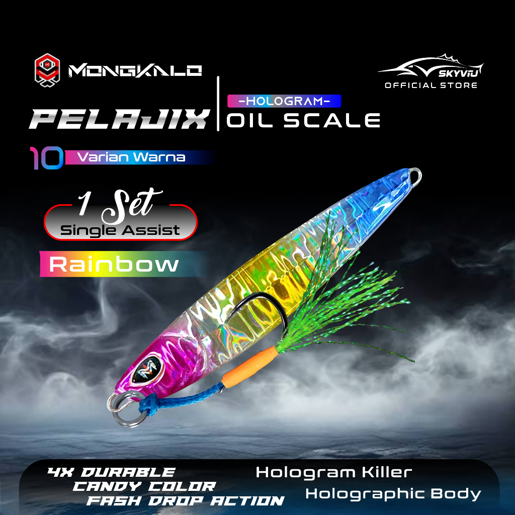 Mongkalo Pelajix Minyak noGID noMotif Candy 40 Rainbow