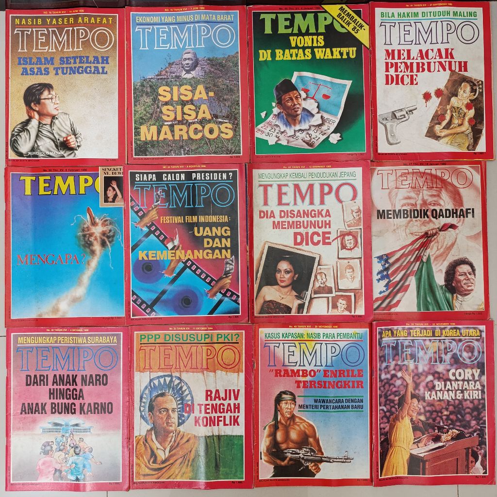 Majalah Tempo Jadul edisi thn 1986 - 1990 (cabutan)